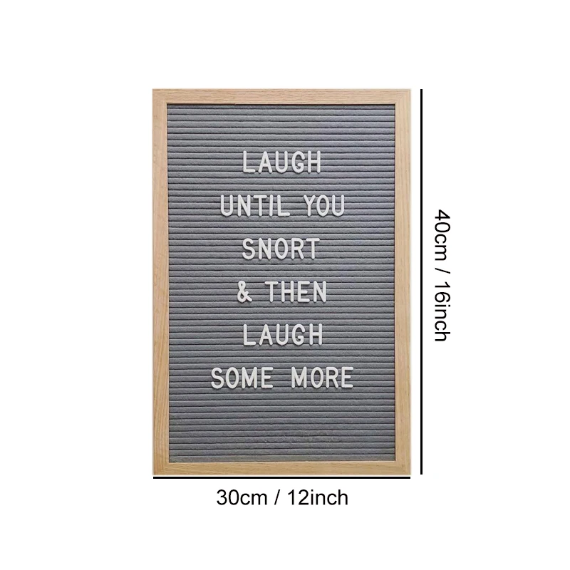 30X40CM Large Felt Letter Board Vintage Wood Frame Changeable Message Memo Board Living Room Rustic Home Decor Letterboard