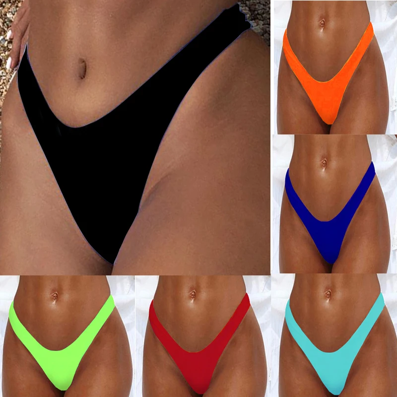 Black Hot Sale Women Sexy Bottoms Swimsuit Bikini Swimwear Cheeky Thong V Swim Trunks Brazillian Swimsuit Swim shorts