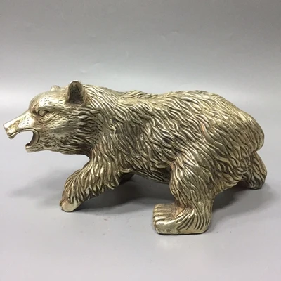 

Exquisite White Copper Polar Bear Decoration