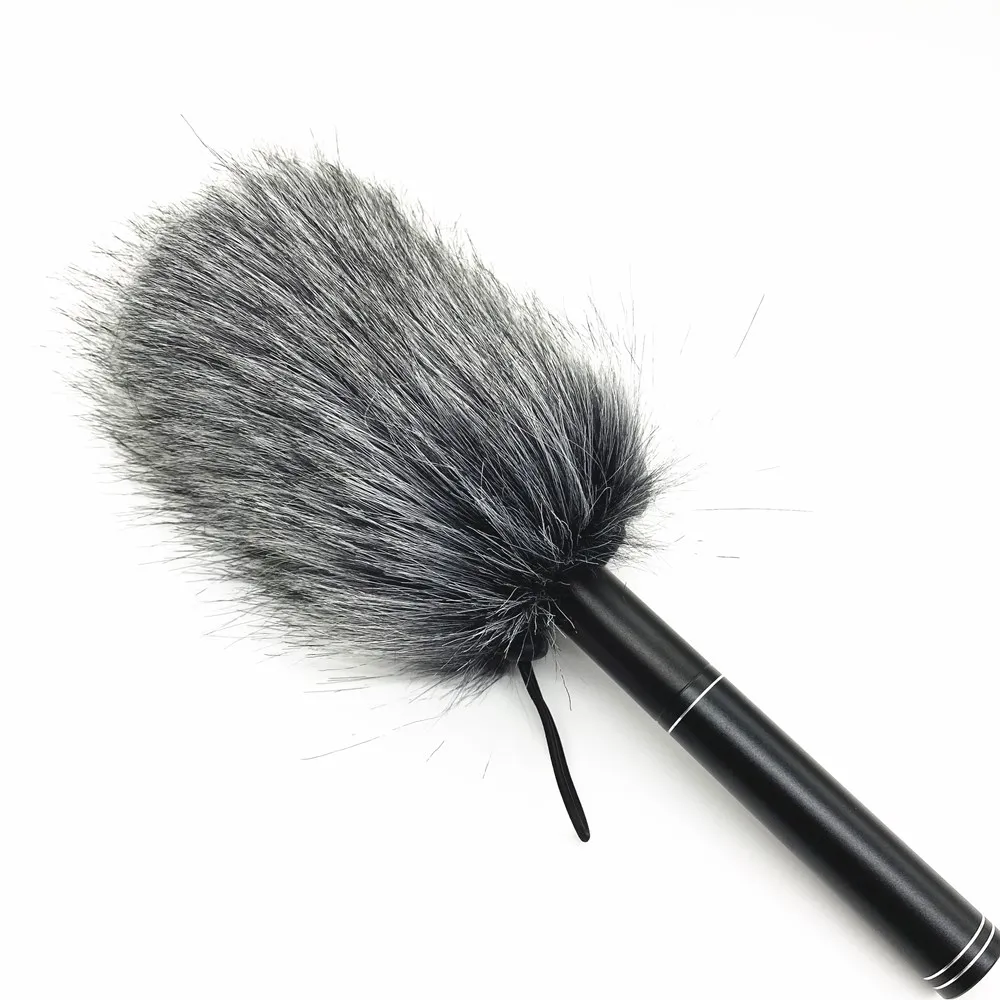 Outdoor Pop Filter Mic Pelzigen Windschutzscheibe Muff Winddicht Mikrofon Hülse Mikrofon Abdeckung Dead Cat Für Interview Dropshipping – Detail 2