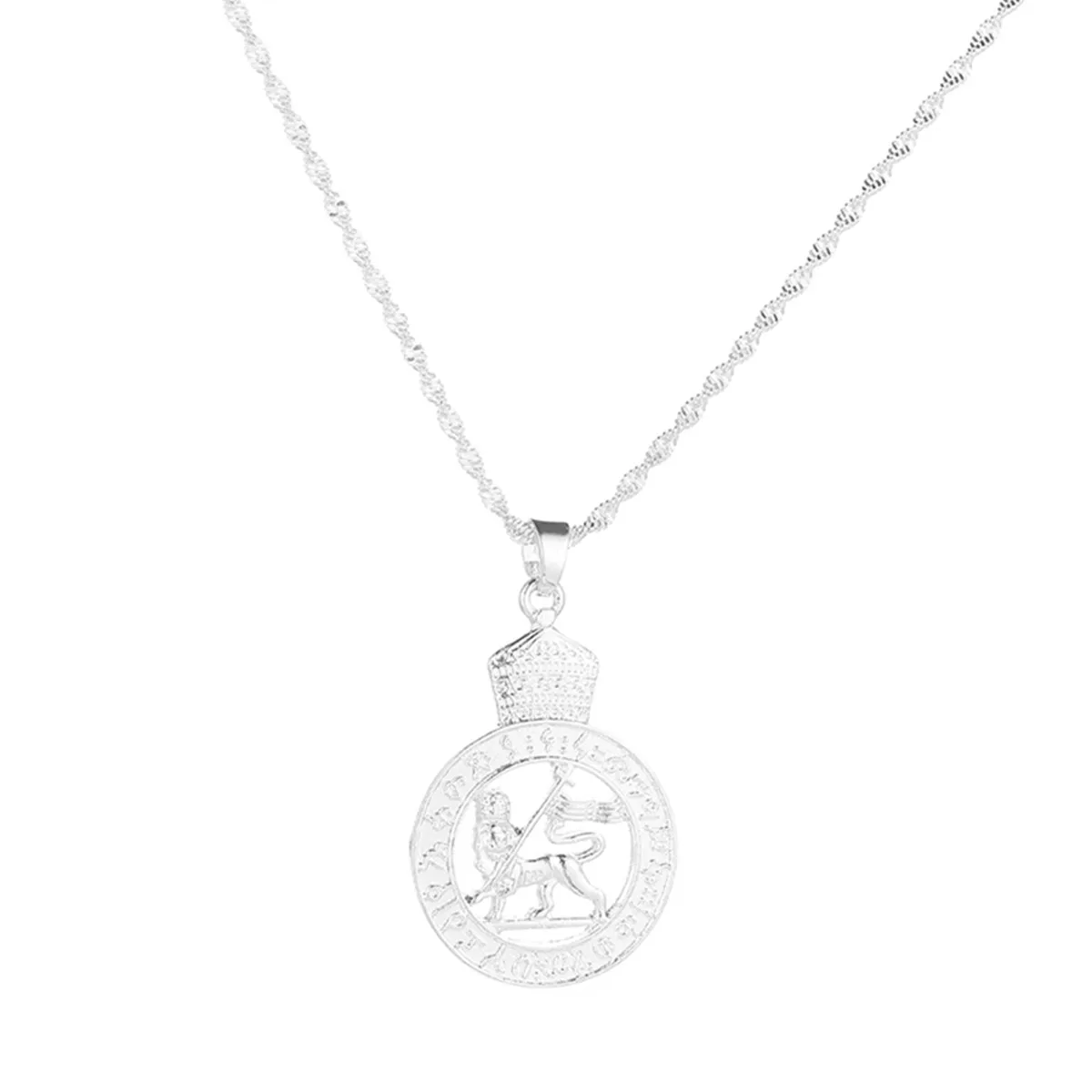 Ethiopian Lion Silver Color African Arab Middle Eastern Wedding Party Jewelry Mom Girl Gifts