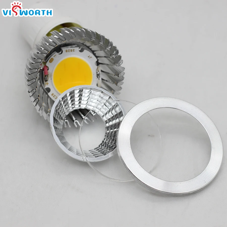 9W COB Led Lâmpada G5.3 Gu10 Base Spotlight AC/DC 12V ~ 24V AC 110V 220V 240V Corpo de alumínio Lâmpadas Led Branco Quente Luz Led