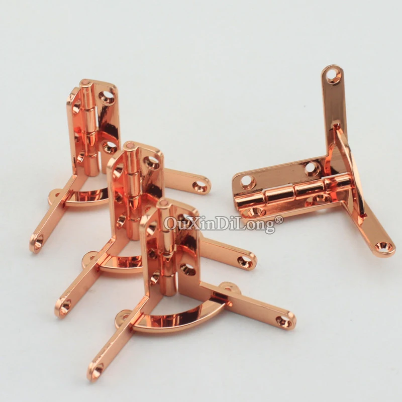 500PCS Rose Golden/Gold/Silver 30*33mm Zinc Alloy Small Quadrant Hinge for Humidor Boxes/ Cigar Case Hardware Hinges GF308