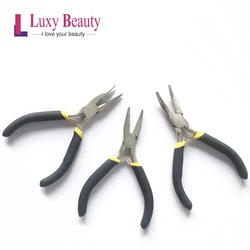 Metal Steel Pliers For I-tip hair extension micro nano ring hair rings Hair Plier Tools microlink hair extensions micro beads