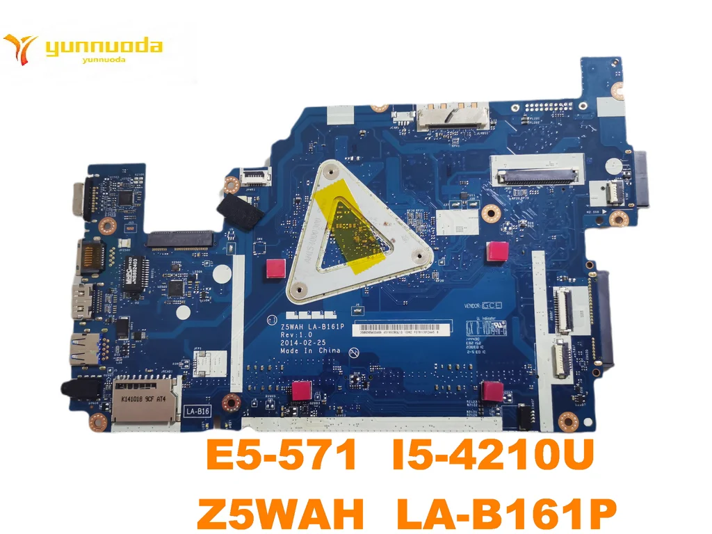 Original for ACER E5-571  Laptop  motherboard E5-571  I5-4210U  Z5WAH  LA-B161P  tested good free shipping