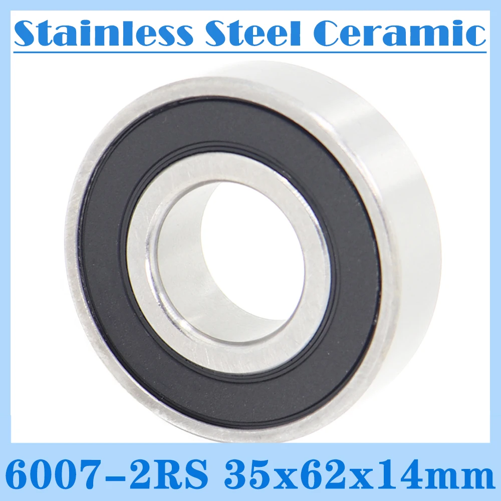 6007 Bearings 35*62*14 mm ( 1 PC ) Bicycle Hub Wheel Hybrid 440C Stainless Steel Rings With Si3N4 Ceramic Balls Bearing S6007