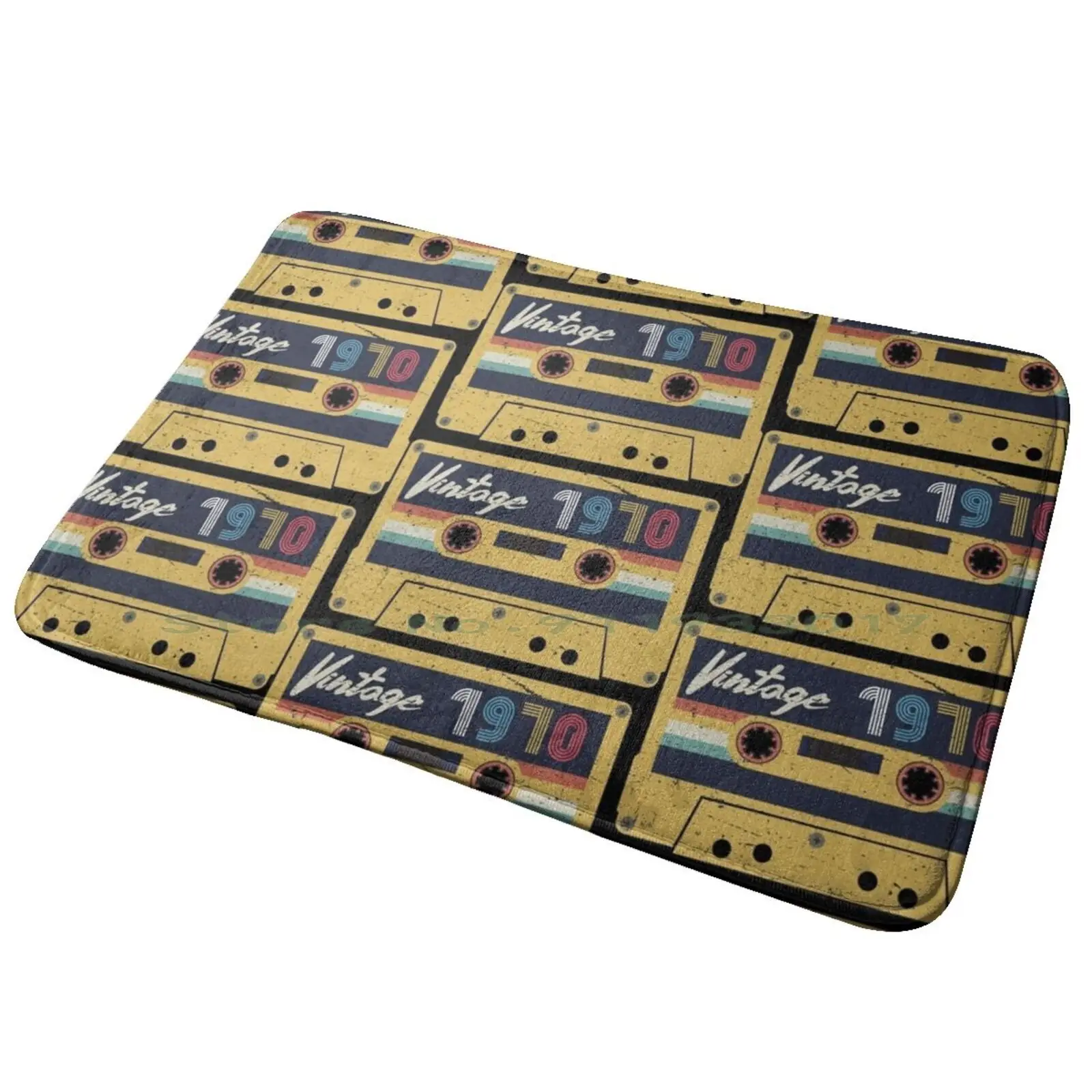 Never Forget Retro Vintage Cassette Tape Graphic Novelty Mens Entrance Door Mat Bath Mat Rug Music Epiphone Jackson Guitars