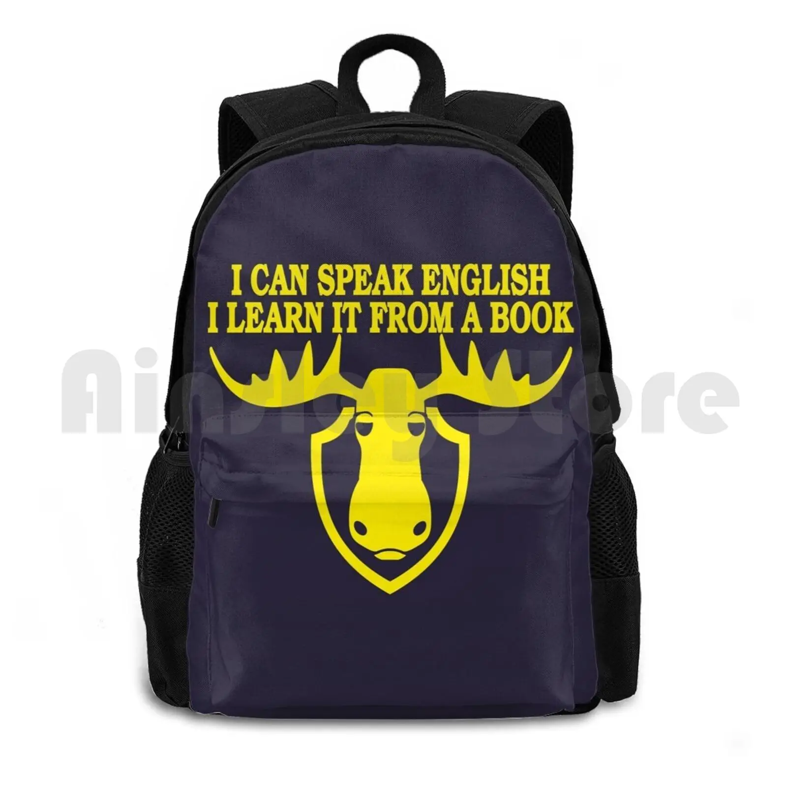 I Can Speak English , I Learn It From A Book Outdoor Hiking Backpack Riding Climbing Sports Bag Can Speak English Learn It Book