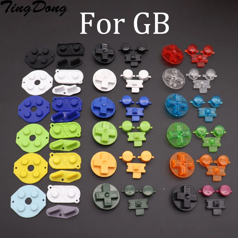 1set Rubber Conductive D-pad Buttons for GameBoy Classic for GB DMG A B buttons DiIY Button Set Replacement