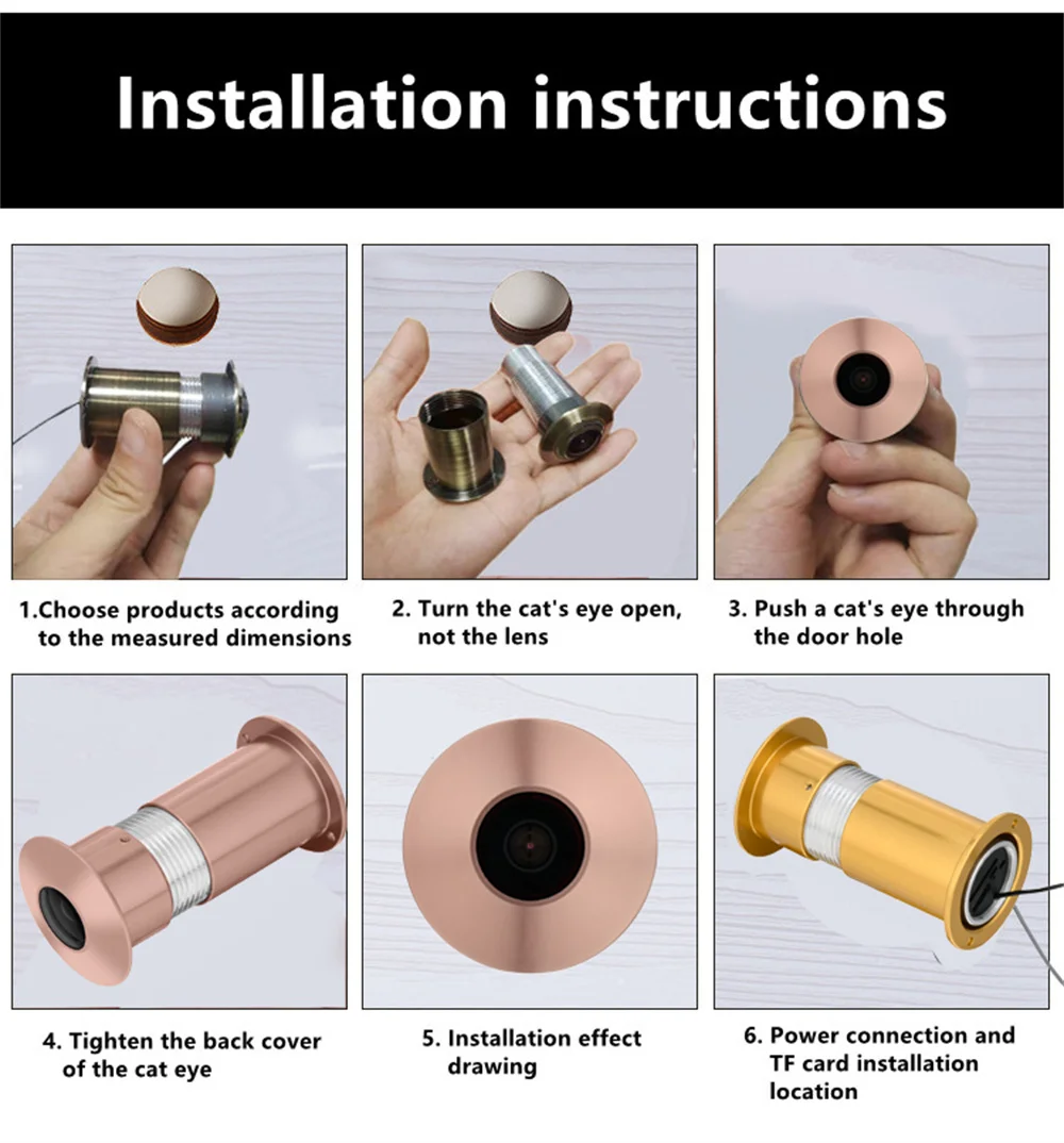 Tuya-agujero de seguridad para puerta inteligente, 1080P HD, Onvif, gran angular, ojo de pez, red CCTV, Mini mirilla, puerta, WifI, cámara P, P2P,