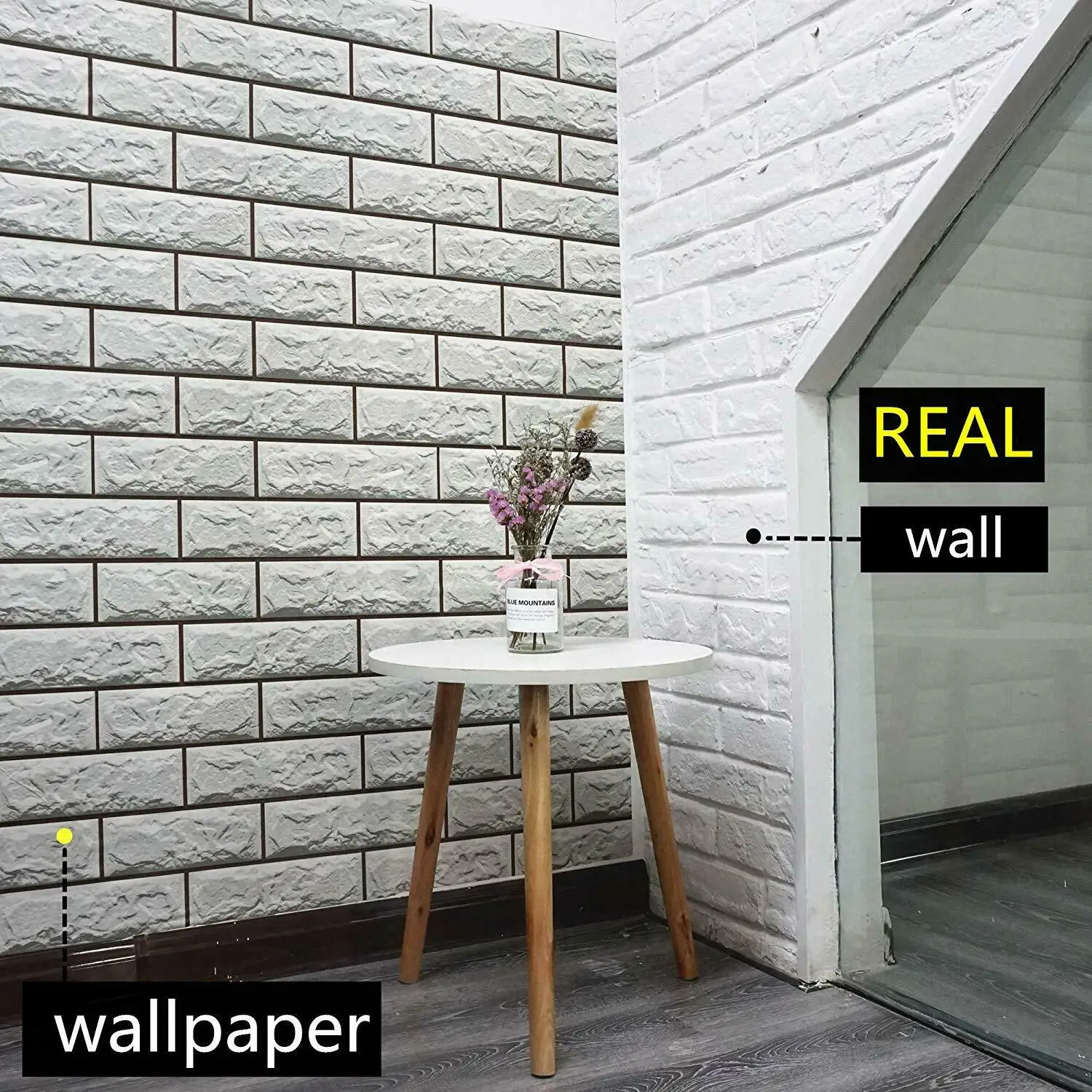 HaoHome Brick Effect Contact Papaer Peel and Stick Wallpaper Self Adhesive Wall Sticker For Hotel Bedroom Living Room