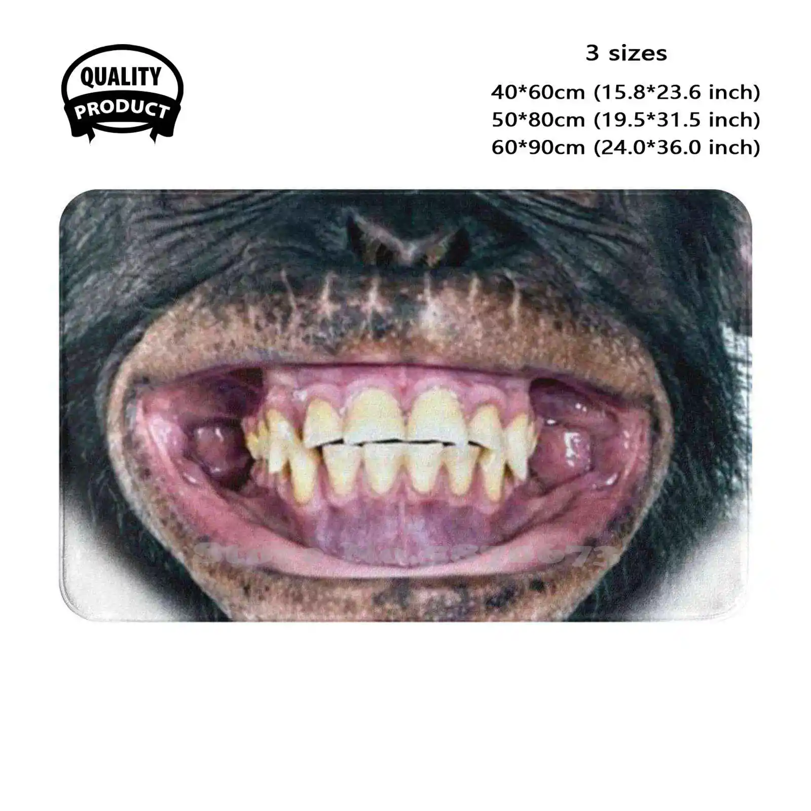 Monkey Laughing Face Soft Cushion Home Carpet Door Mat Car Rug Laughing Big Mouth Monkey Lovers Hapiness Teeth 19 Quarantine