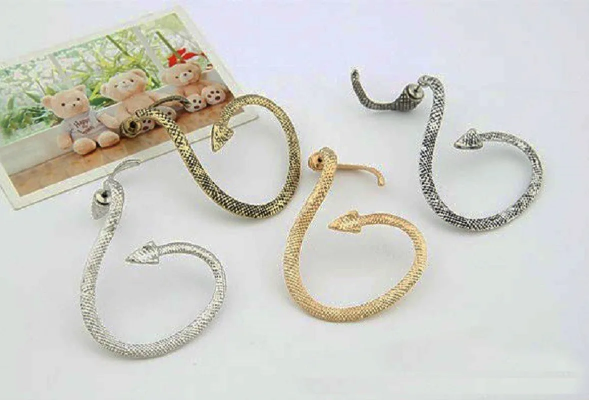 1PcsNew Fashion-Gothic Punk Style Simple Male Snake Earrings Snake Earrings Snake Earrings Single Earrings Female Earrings 2020