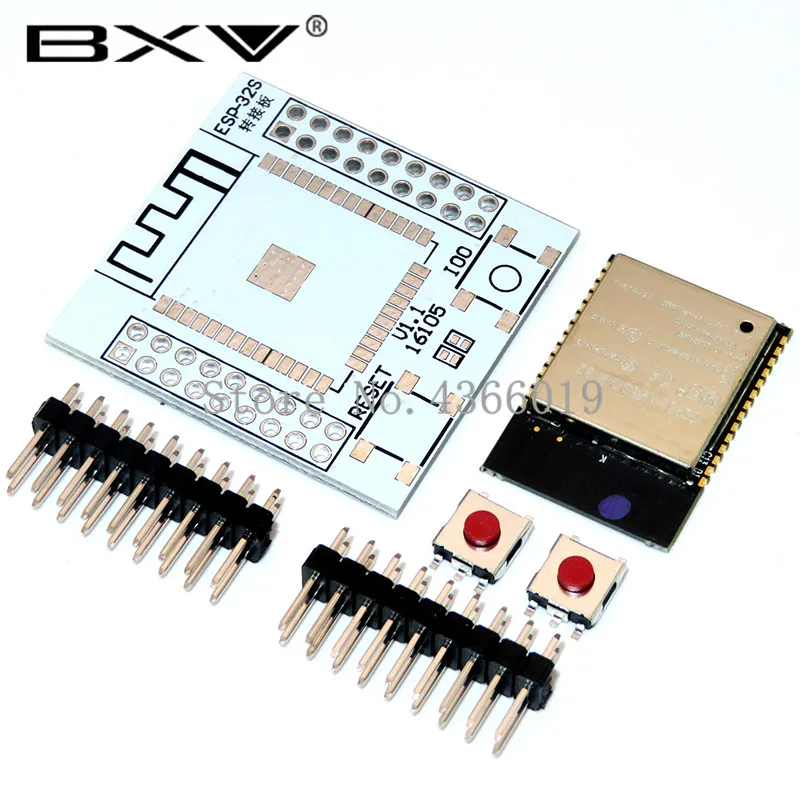 ESP32 WIFI Bluetooth Module 240MHz Dual Core CPU MCU Wireless Network Board ESP-WROOM-32 Base On ESP32S +ESP-32S Adapter Board