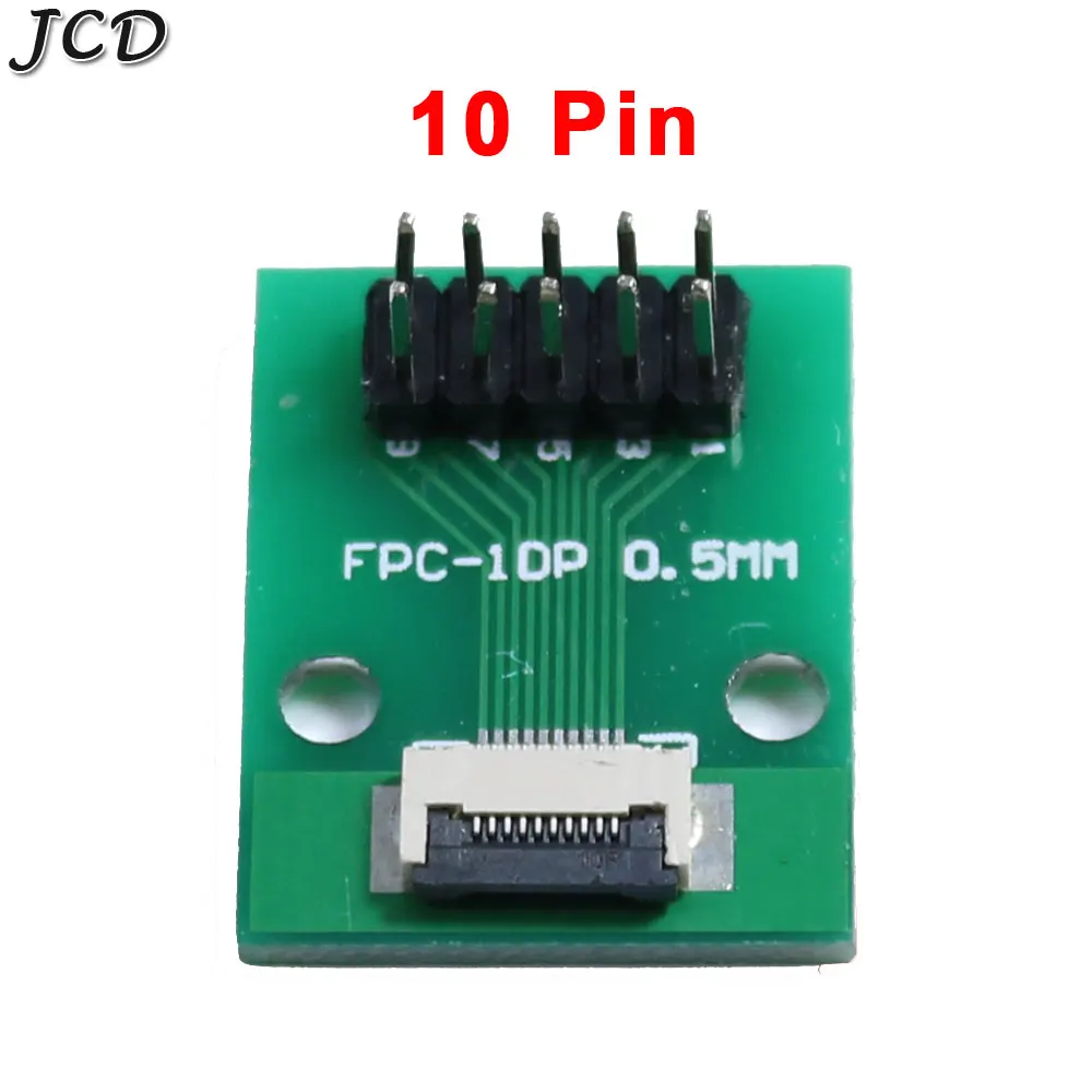 JCD-placa adaptadora FPC/FFC, conector de paso de 0,5mm, doble fila, toma de aguja recta, 6, 8, 10, 12, 20, 24, 26, 30, 40P, 50, 60, 80 pines