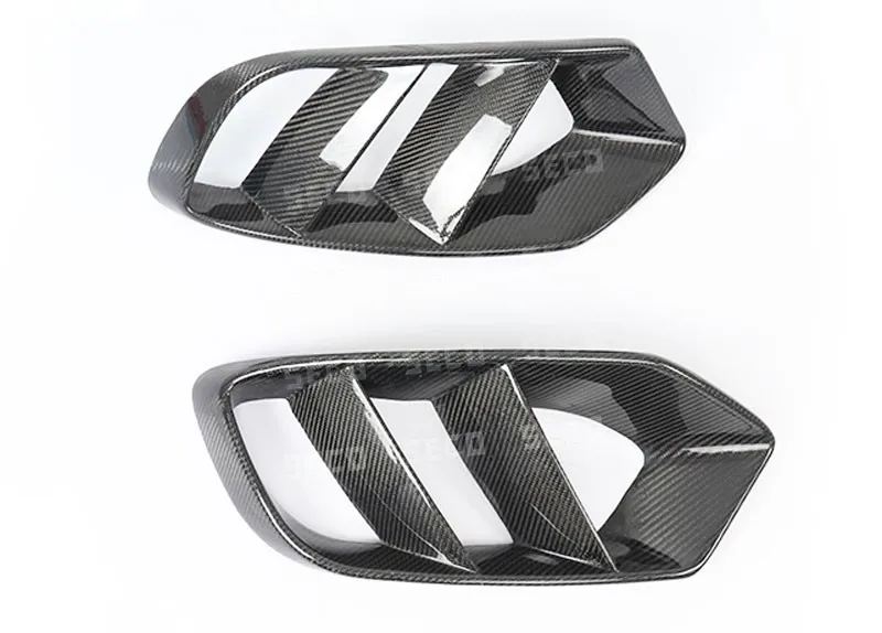 Fit for  Mercedes-Benz W205 C180 C200 Carbon Fiber Front Fog Lamp Frame Front bar fog lampshade cover tuyere