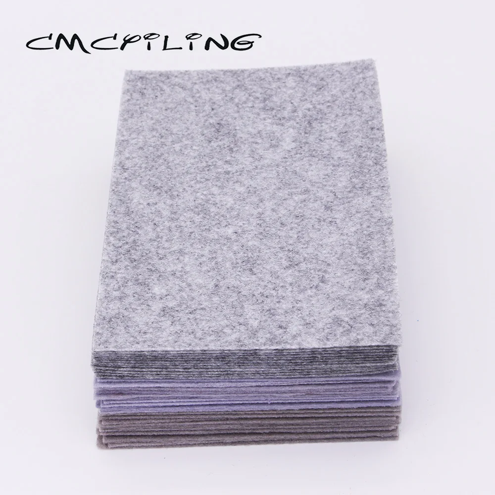 CMCYILING  Gray Felt Sheets 1 MM Thickness Polyester Cloth For DIY Sewing Crafts Scrapbook , Non-Woven Fabric 40 Pcs/Lot 10*15cm