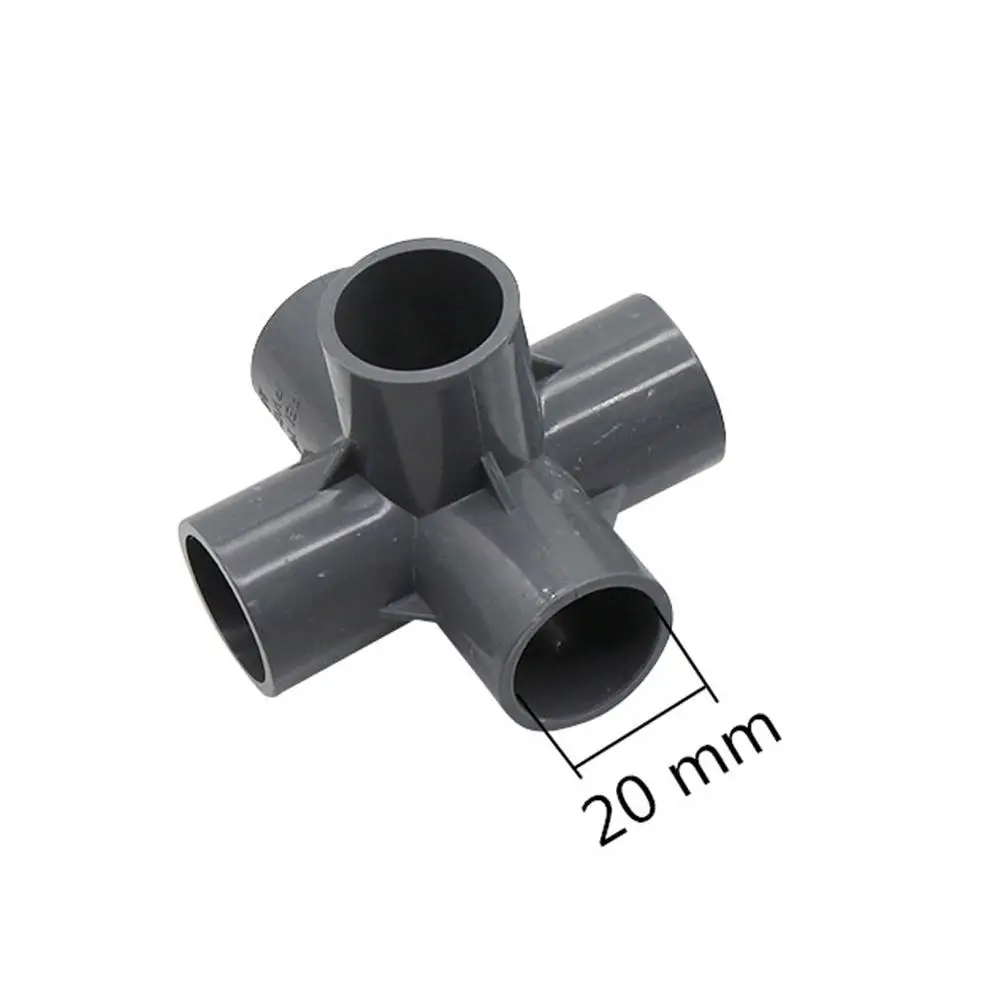 20mm 4-way 3-way 5-way Three-dimensional PVC Connector Garden Irrigation Water Connectors Aquarium Adapter Fittings