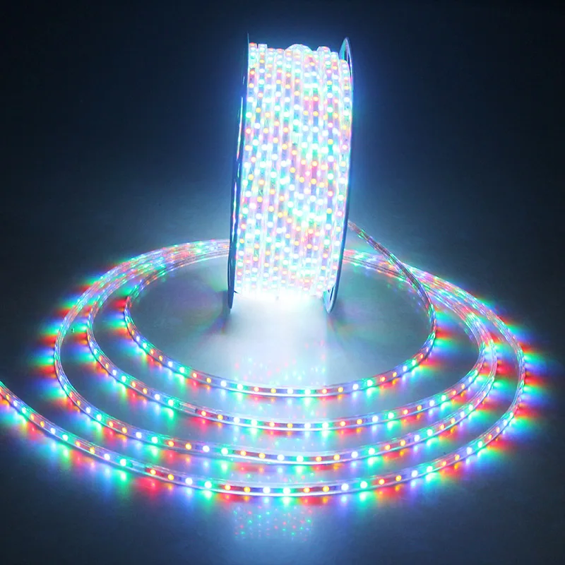 Tira de luces LED Flexible SMD 5050, 220 V de ca, 60leds/m, cinta LED 5050, resistente al agua, 220 V, 220 V, 5M, 10M, 20M, 25M