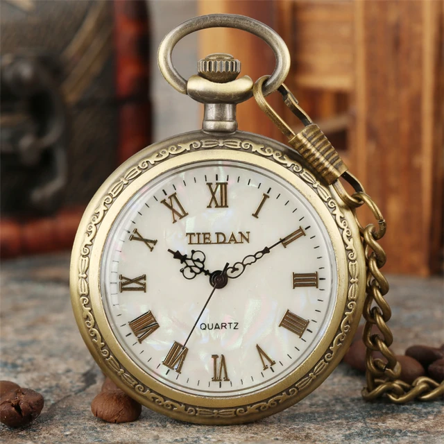 Vintage Pocket Watch Pendant Retro Quartz Watches Retro Pocket Watch Men Bronze Aliexpress