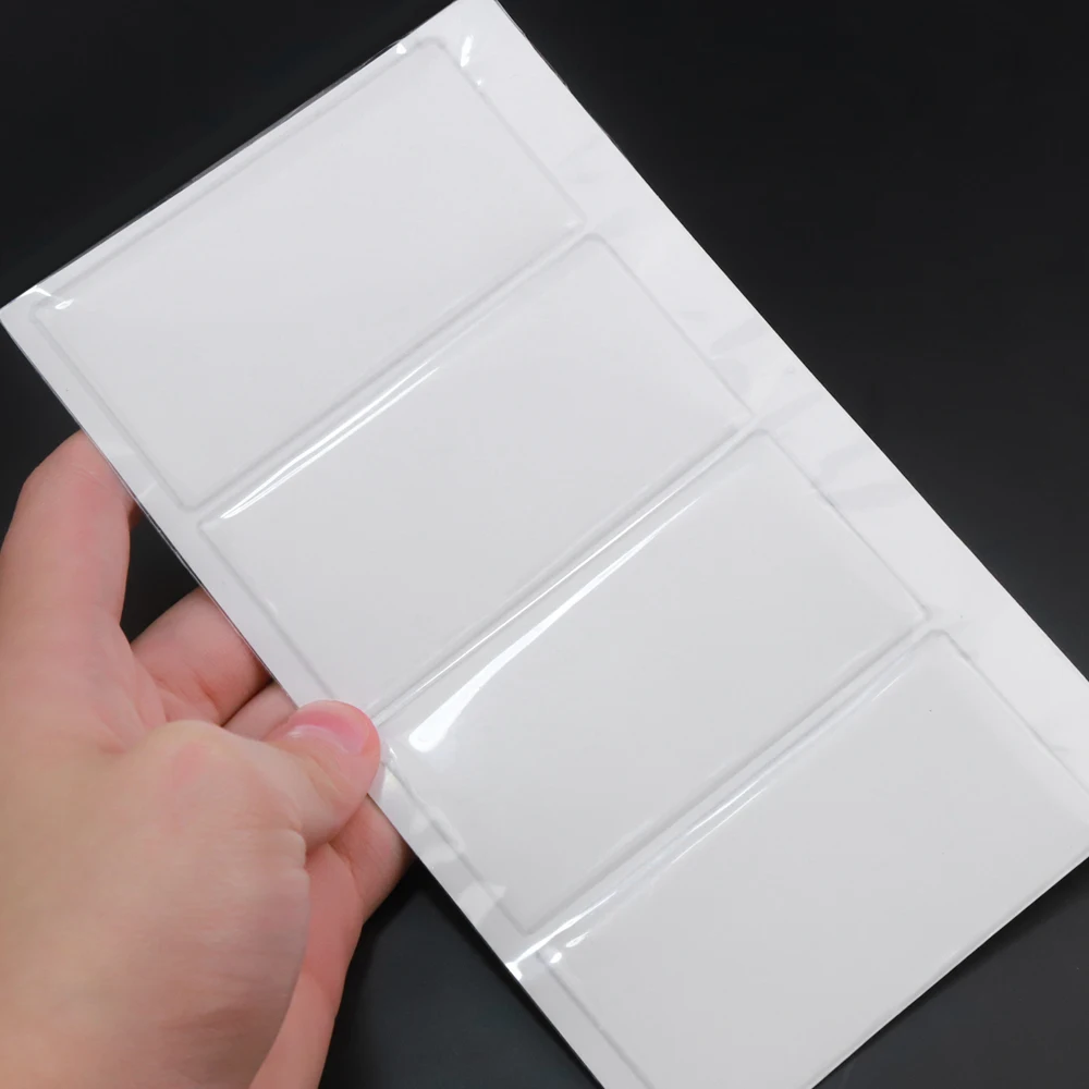 50/100/500PCS 75x38mm Rectangle Transparent Clear Epoxy Sticker 3D Effect Easy Sealer For Jewelry Pendant Crafts Making