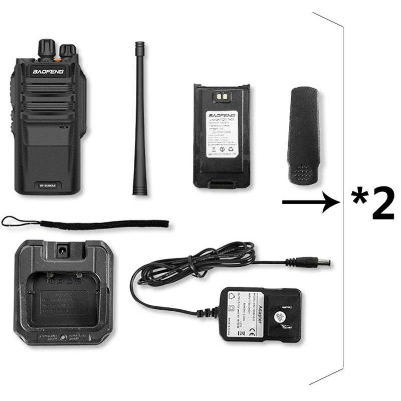 2 قطعة اسلكية تخاطب طويلة المدى 10 كجم BF S56 ماكس IP67 مقاوم للماء عالية الطاقة 10 واط جهاز الإرسال والاستقبال المحمولة Baofeng هام راديو جديد