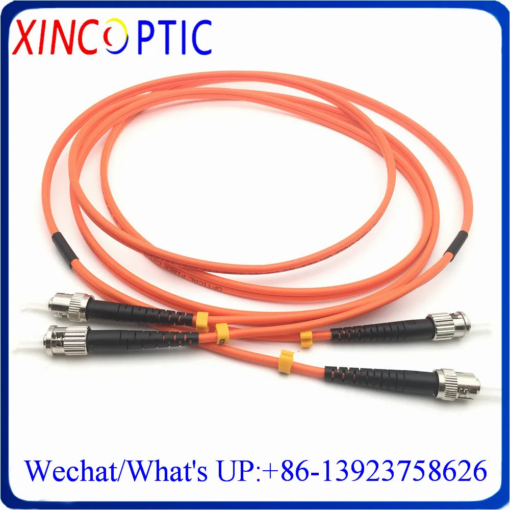 

MM 62.5/125 OM1 Duplex 3.0mm PVC Orange Jacket,1/3M,ST-ST/LC/SC/FCUPC Multimode Dual Fiber Optic Patch Cord Jumper Cable