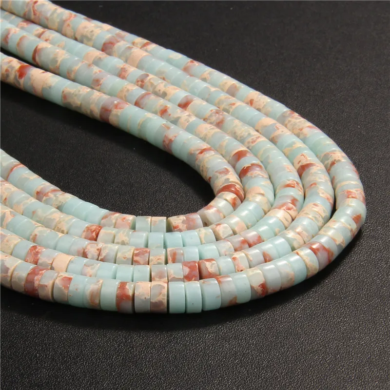 6x6x3mm 스톤 스페이서 Rondelle 비즈 자연 Agat Turquoises Quartzs 느슨한 구슬 Diy 팔찌 목걸이 귀걸이 액세서리