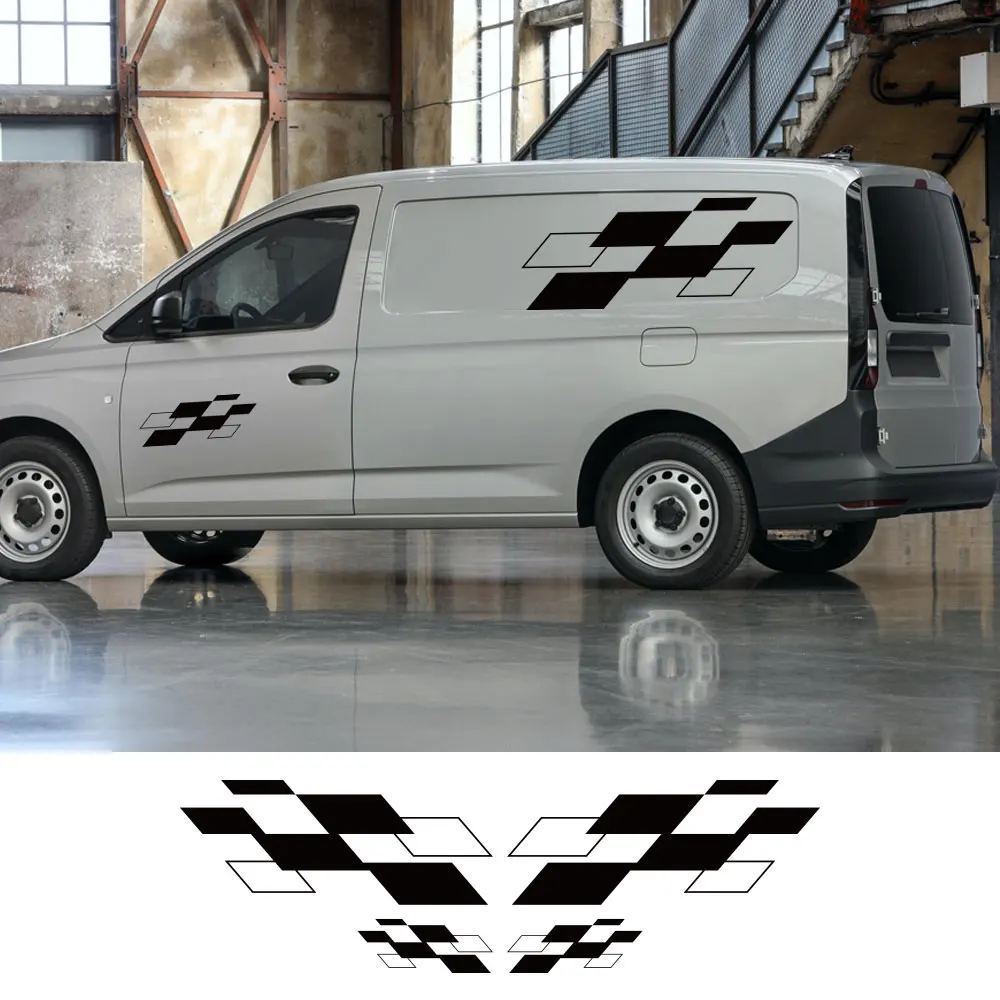 4PCS Car Stickers For Volkswagen VW Caddy MK1 MK2 MK3 MK4 4 3 2 Maxi Kombi Camper Van Graphics Vinyl Decals Tuning Accessories