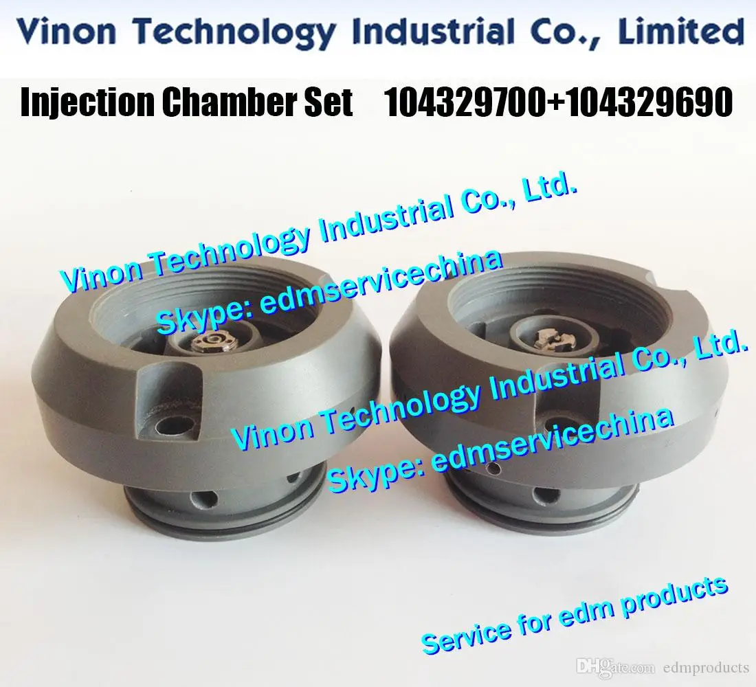 Imagem -02 - Embossed Edge Injection Chamber Grupo Superior e Inferior Peças para Robofil 190290300390 432.970.0 104329700 104329690 Pcs