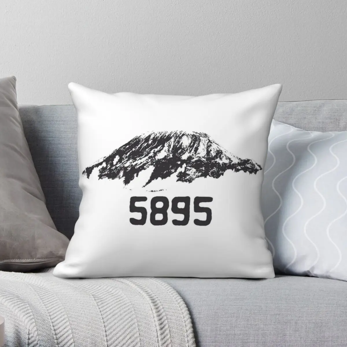 

Kilimanjaro 5895m Square Pillowcase Polyester Linen Velvet Pattern Zip Decor Room Cushion Cover