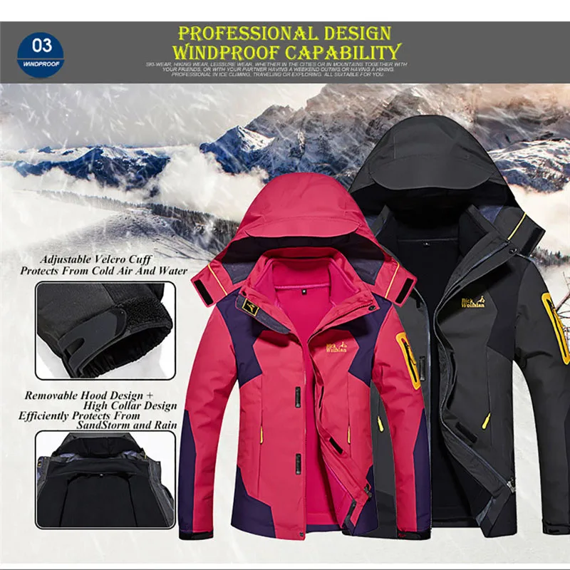 Brand Men Ski Jacket Winter Warm Waterproof Windproof Skiing Snowboard Jackets High Quality Outdoor Sports Snow Jackets For Man