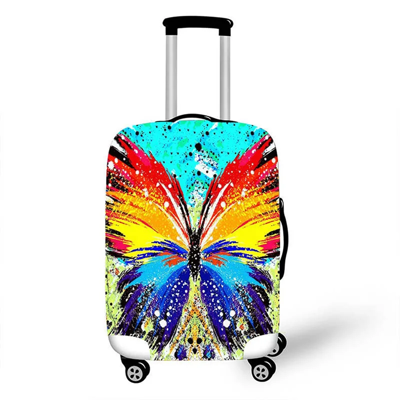 Fashion Butterfly Print Luggage Protective Cover Travel Suitcase Cover Elastic Dust Cases For 18 to 32 Inches Travel Accessories