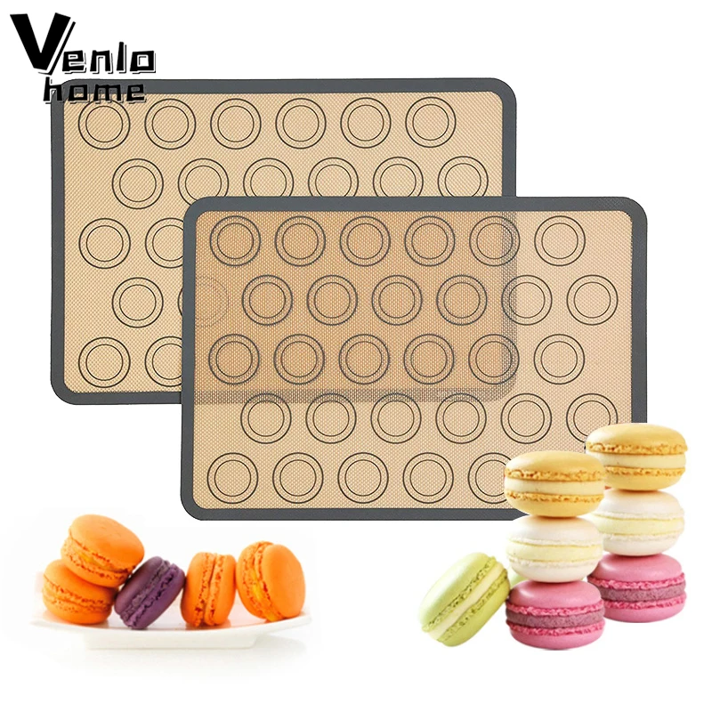 Silicone Baking Mat Pad Sheet Non-Stick Rolling Dough Mat Macaroon Tray Oven Baking For Cake Cookie Pastry Oven Baking Tools