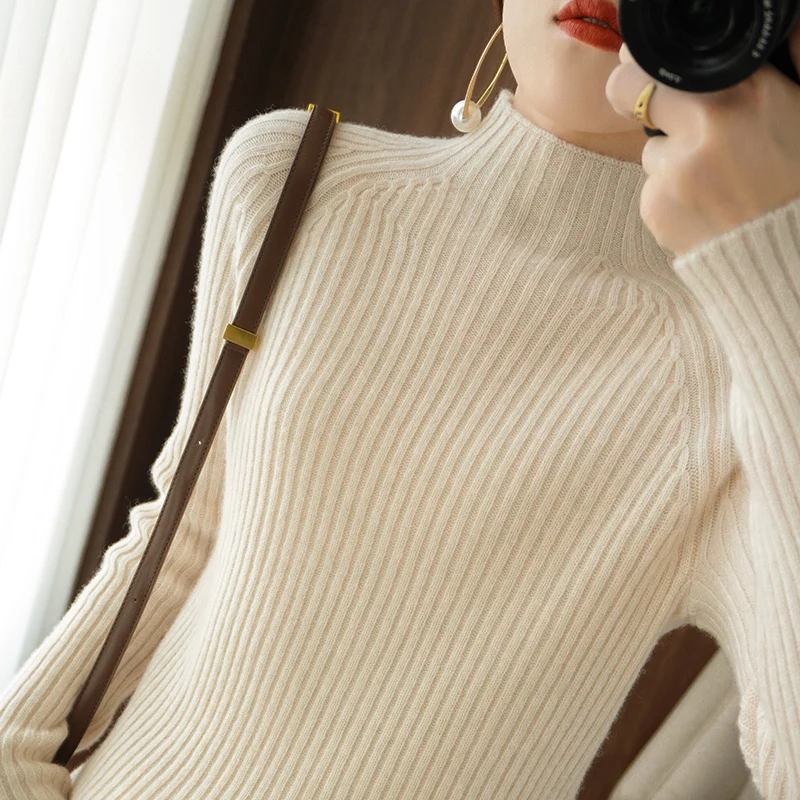 

Turtleneck Sweater Women Fashion 2021 New Stretch Tops Women Candy Color Knitted Pullovers Long Sleeve Bottoming Knitted Sweater