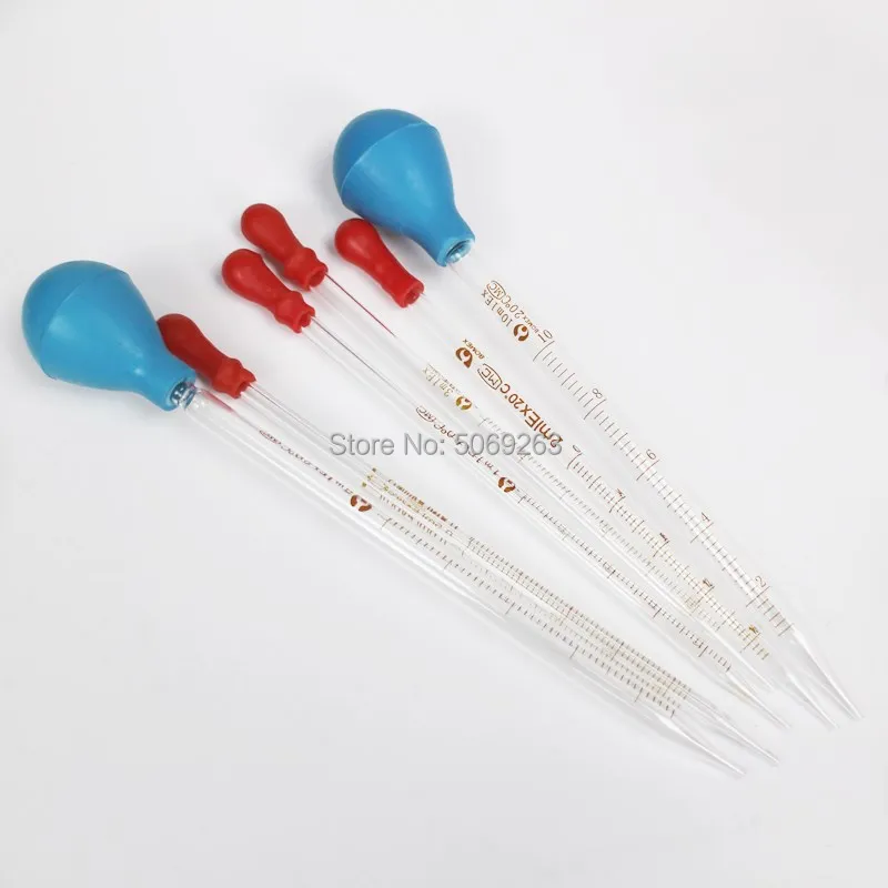 แก้วPipette Dropper Vol. 0.5Ml/1Ml/2Ml/3Ml/5Ml/10MlTransfer Pipetteยางหัว