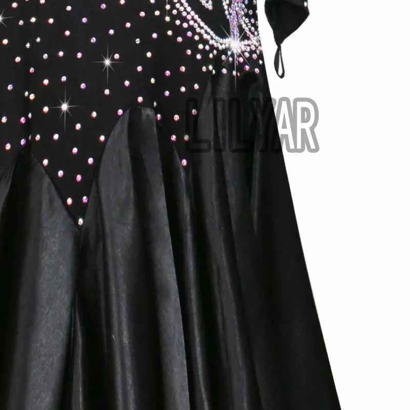 Ballroom Dance Standard Skirt Competition  Costumes Performing Dress Customize Adult Children Sparkly Rhinestones  NE