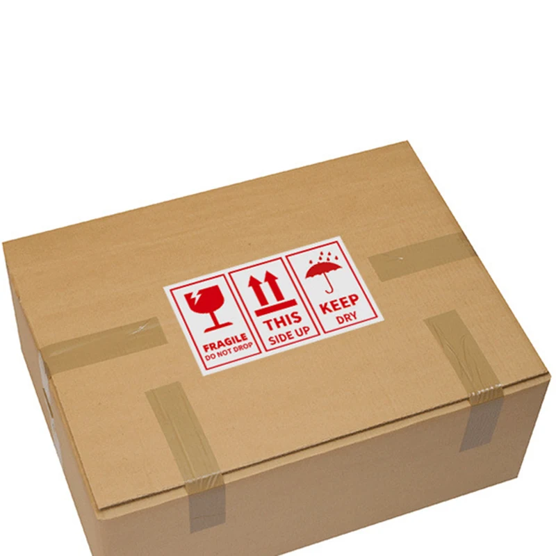 1000 Pcs/Set 9x5cm FRAGILE Warning Label Sticker Handle With Care Keep Dry Express Label Shipping Express Label Stickers