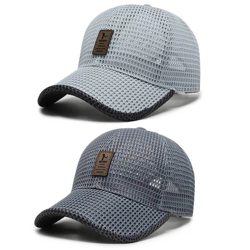 Gorra con visera de pesca para hombre y mujer, gorro deportivo de malla transpirable, al aire libre para tenis, ropa de calle con protección UV,