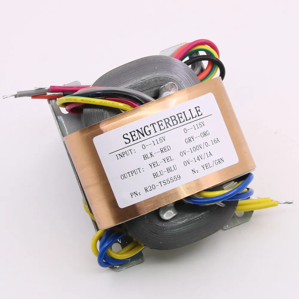 30 W R-Kern-Audiotransformator 30 VA 100 V + 14 V Leistungstransformator für SHURE MM Phono-Vorverstärker – Detail 2