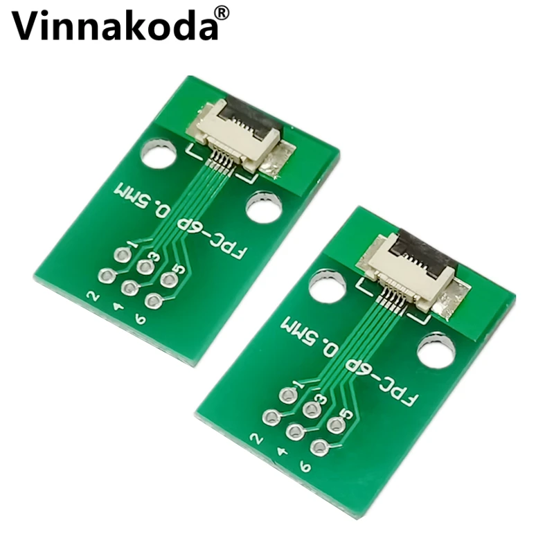 Placa adaptadora FFC/FPC, conector abatible soldado de 0,5 MM-5P a 2,54 MM, 5 uds.