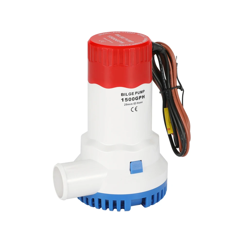 The Fourth Generation Bilge Pump 24/12VDC 1500/1100GPH Kit High Flow Power submersible water pump with switch for garden home