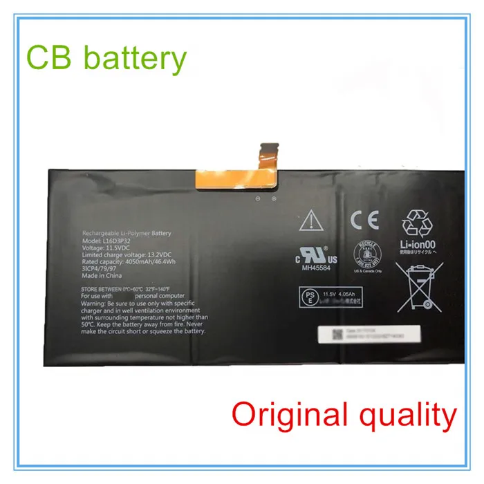 

Original quality Laptop Battery For New 46.4Wh L16D3P32 Battery for 3ICP4/79/97 Series Laptop