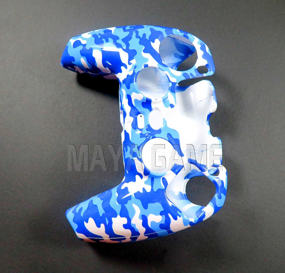 15 pçs para controlador ps5 caso protetor manga capa de pele chapeamento banhado a ouro transferência de água camuflagem escudo alça colorida