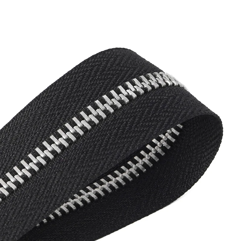 50-80cm 3#/5#/8# Black High Quality Open-end Auto Lock Gold Metal Zipper DIY Handcraft For Clothing Pocket Garment Shoe