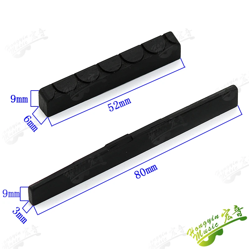 1 Set African Ebony Bridge Pins Nail Nut Saddle Part For Classical Guitar High Quality Guitar Accessories