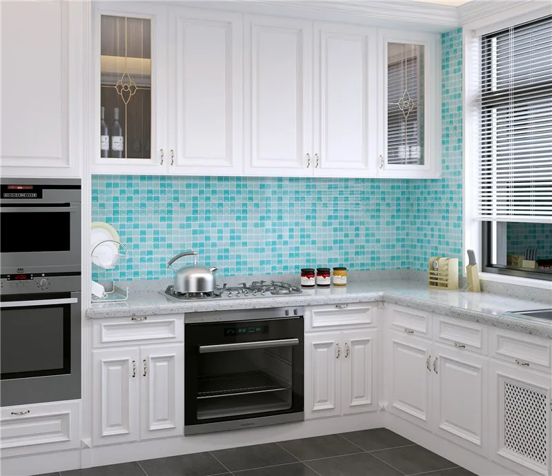 3D Mosaic Wall Mural Tile Sticker Peel and Stick Samoprzylepna wodoodporna tapeta winylowa DIY Kuchnia Łazienka Home Decor Design — zdjęcie 4