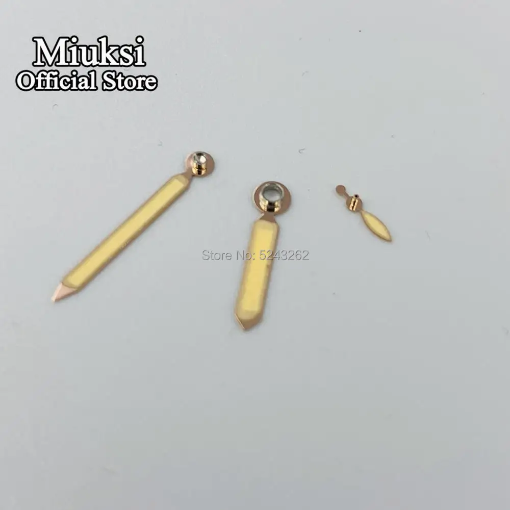 Miuksi gold luminous hands fit ETA 6497 / 6498 or Sea gull ST3600 / ST3620 series movement