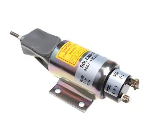 Diesel Stop Solenoid 2000-4505 2001-12E2U1B1S1A with 3 Terminals Fit for Woodward 2000 Series