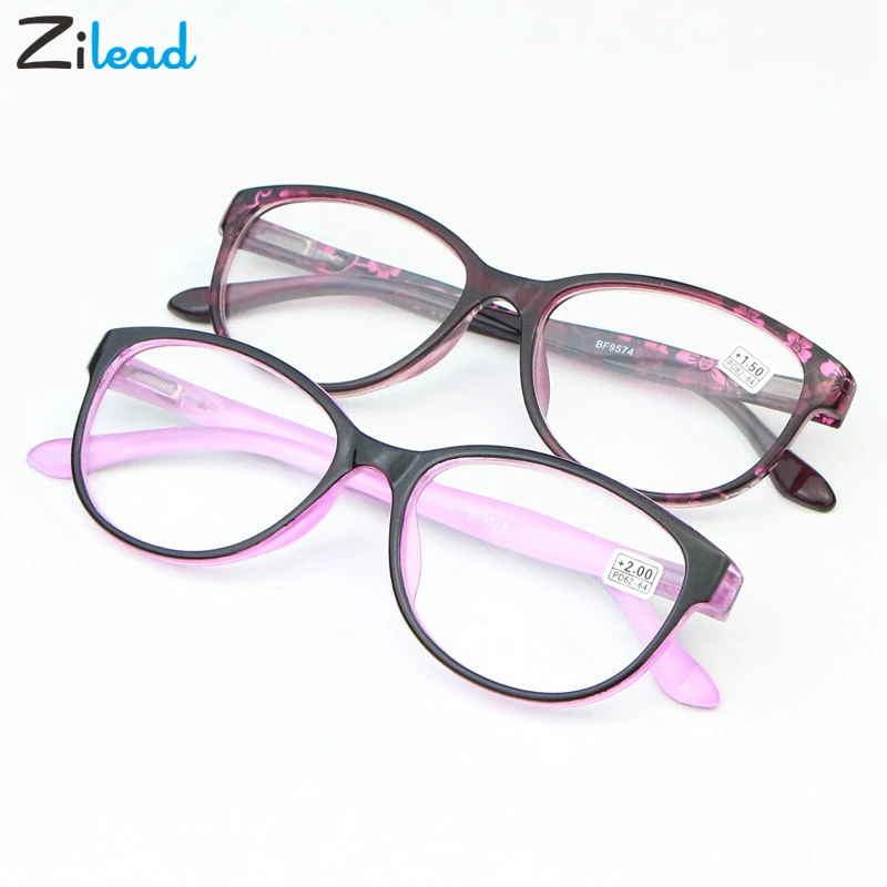 Zilead Men Women Reading Glasses Women Oval Presbyopic Eyeglasses +1.0+1.25+1.5+1.75+2.0+2.25+2.5+2.75+3.0+3.5+4.0 Gafas Oculos